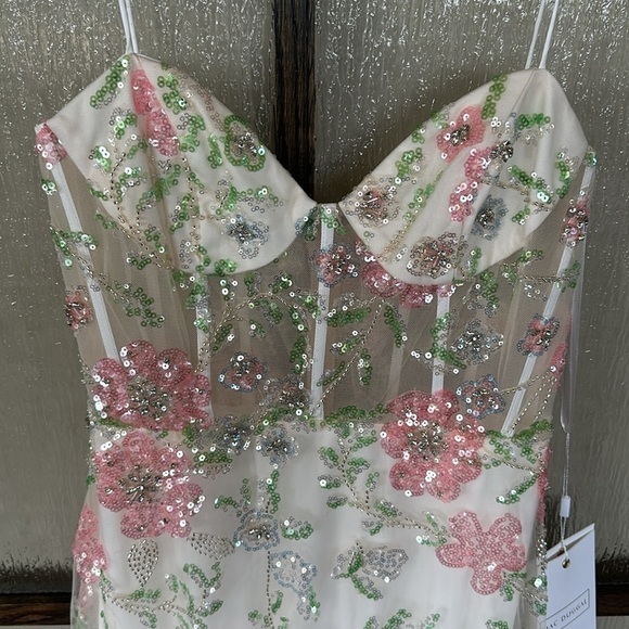 Mac Duggal 68180 Floral Beadwork Sheer Bodice Dress size 4 NEW $598 - Picture 7 of 17